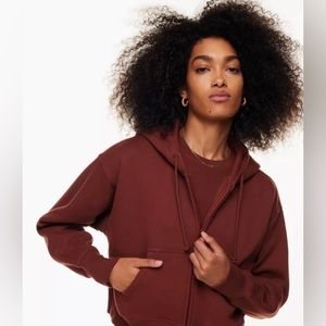 Aritzia TNA Cozy Fleece Boyfriend Boxy Zip Hoodie